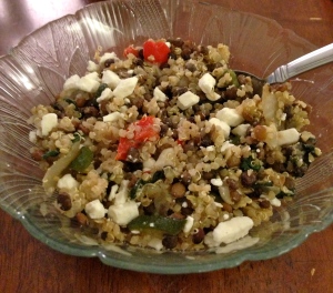 me leftover lunch - served cold with feta!